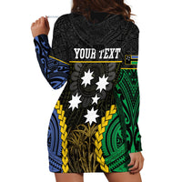 Personalised South Sea Islanders And Fiji Hoodie Dress Kanakas Fijian Tapa Pattern LT05 - Polynesian Pride