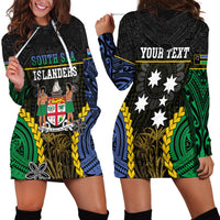 Personalised South Sea Islanders And Fiji Hoodie Dress Kanakas Fijian Tapa Pattern LT05 - Polynesian Pride
