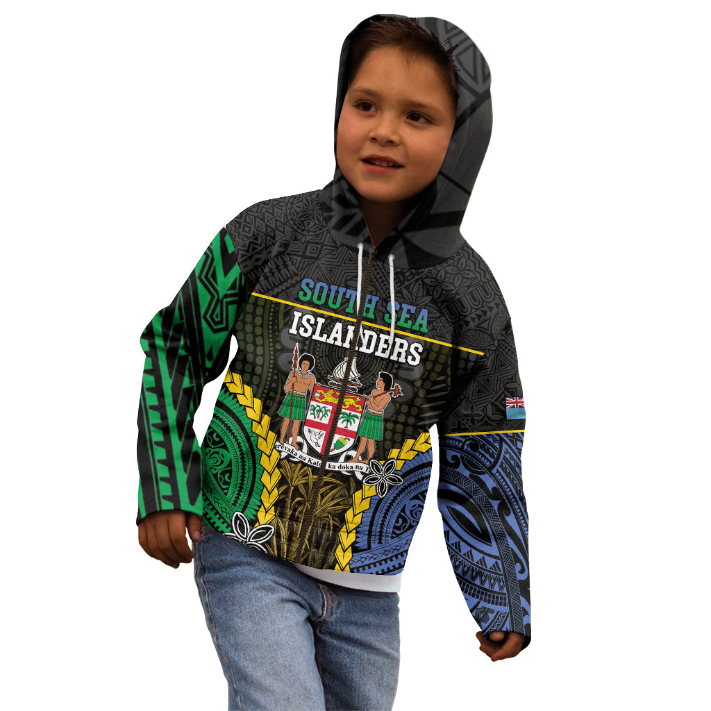 Personalised South Sea Islanders And Fiji Kid Hoodie Kanakas Fijian Tapa Pattern LT05 - Polynesian Pride