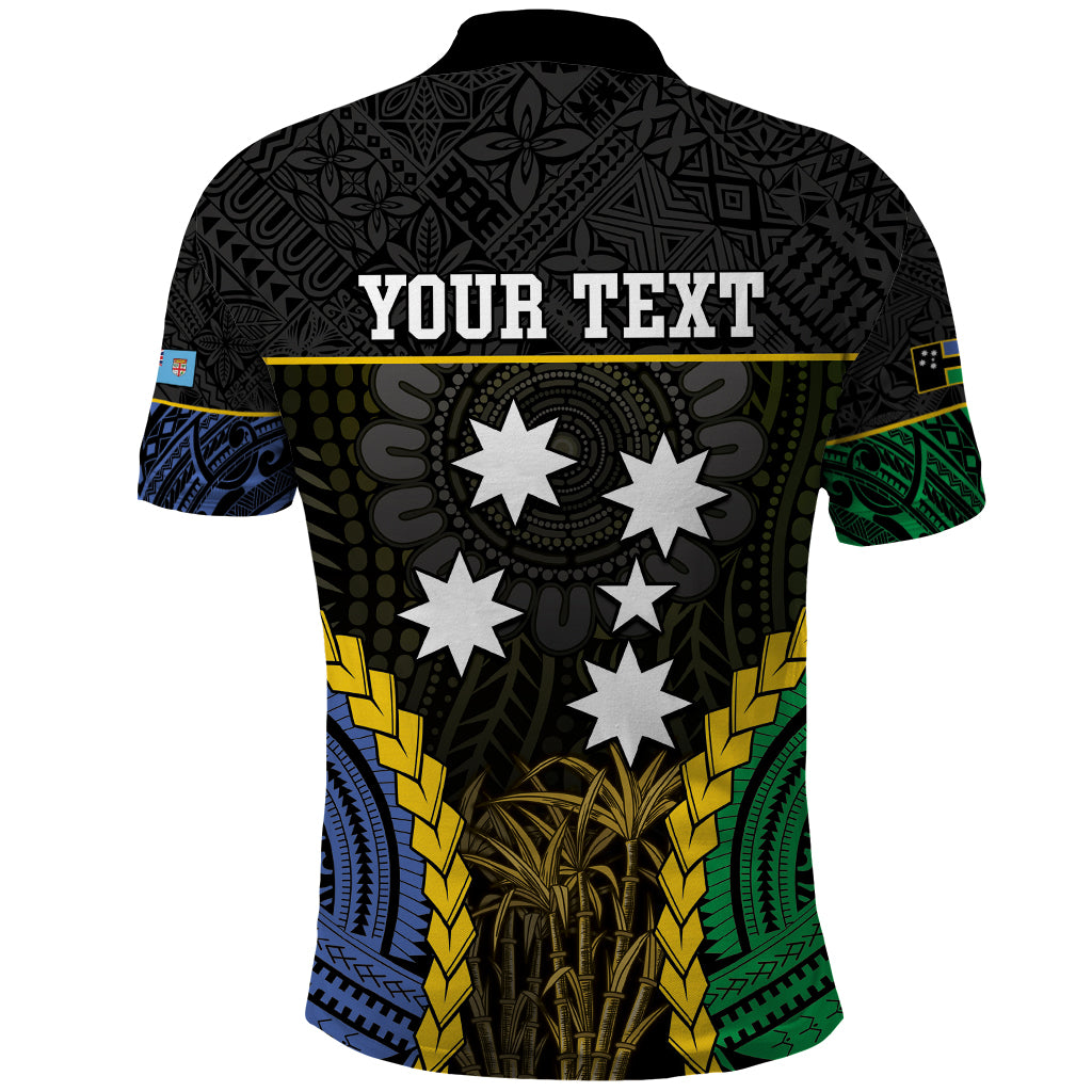 Personalised South Sea Islanders And Fiji Polo Shirt Kanakas Fijian Tapa Pattern LT05 - Polynesian Pride