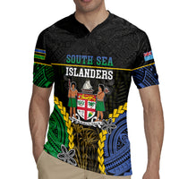 Personalised South Sea Islanders And Fiji Rugby Jersey Kanakas Fijian Tapa Pattern LT05 - Polynesian Pride