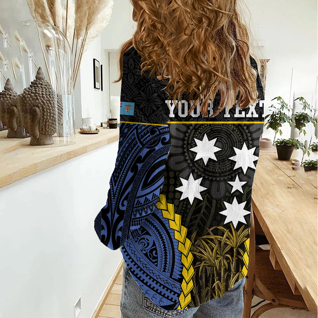 Personalised South Sea Islanders And Fiji Women Casual Shirt Kanakas Fijian Tapa Pattern LT05 - Polynesian Pride