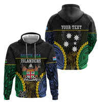 Personalised South Sea Islanders And Fiji Zip Hoodie Kanakas Fijian Tapa Pattern LT05 - Polynesian Pride