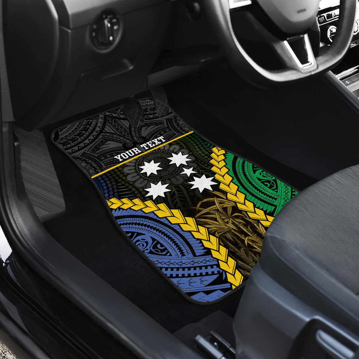 Personalised South Sea Islanders And Solomon Islands Car Mats Kanakas Polynesian Pattern LT05 - Polynesian Pride