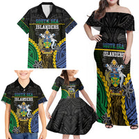 Personalised South Sea Islanders And Solomon Islands Family Matching Off Shoulder Maxi Dress and Hawaiian Shirt Kanakas Polynesian Pattern LT05 - Polynesian Pride