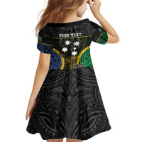 Personalised South Sea Islanders And Solomon Islands Family Matching Short Sleeve Bodycon Dress and Hawaiian Shirt Kanakas Polynesian Pattern LT05 - Polynesian Pride