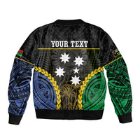 Personalised South Sea Islanders And Vanuatu Bomber Jacket Kanakas Sand Drawing Pattern