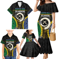 Personalised South Sea Islanders And Vanuatu Family Matching Mermaid Dress and Hawaiian Shirt Kanakas Sand Drawing Pattern LT05 - Polynesian Pride