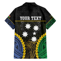 Personalised South Sea Islanders And Vanuatu Family Matching Short Sleeve Bodycon Dress and Hawaiian Shirt Kanakas Sand Drawing Pattern LT05 - Polynesian Pride