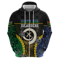 Personalised South Sea Islanders And Vanuatu Zip Hoodie Kanakas Sand Drawing Pattern LT05 - Polynesian Pride