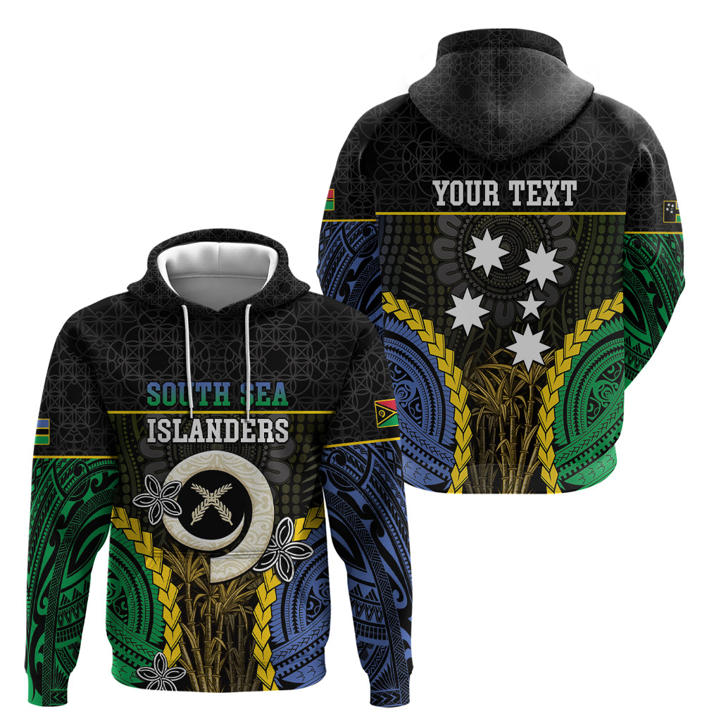 Personalised South Sea Islanders And Vanuatu Zip Hoodie Kanakas Sand Drawing Pattern LT05 - Polynesian Pride