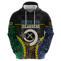 Personalised South Sea Islanders And Vanuatu Zip Hoodie Kanakas Sand Drawing Pattern LT05 - Polynesian Pride