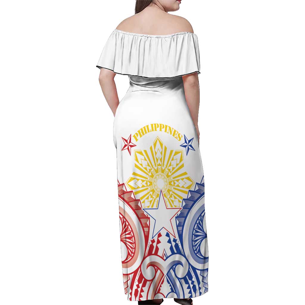 Philippines Family Matching Off Shoulder Maxi Dress and Hawaiian Shirt Katipunan Andres Bonifacio LT05 - Polynesian Pride