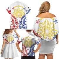 Philippines Family Matching Off Shoulder Short Dress and Hawaiian Shirt Katipunan Andres Bonifacio LT05 - Polynesian Pride