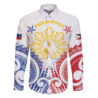 Philippines Family Matching Off Shoulder Short Dress and Hawaiian Shirt Katipunan Andres Bonifacio LT05 Dad's Shirt - Long Sleeve White - Polynesian Pride