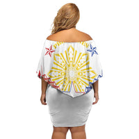 Philippines Family Matching Off Shoulder Short Dress and Hawaiian Shirt Katipunan Andres Bonifacio LT05 - Polynesian Pride