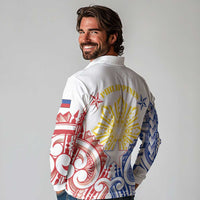 Philippines Long Sleeve Polo Shirt Katipunan Andres Bonifacio LT05 - Polynesian Pride