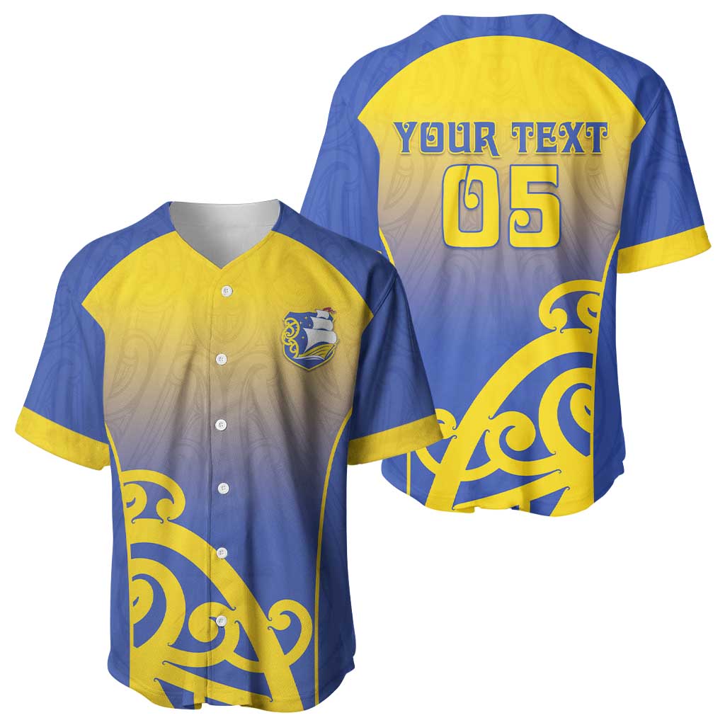 Custom James Cook High School Baseball Jersey Maori Koru Pattern