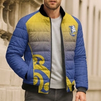Custom James Cook High School Bomber Puffer Jacket Maori Koru Pattern