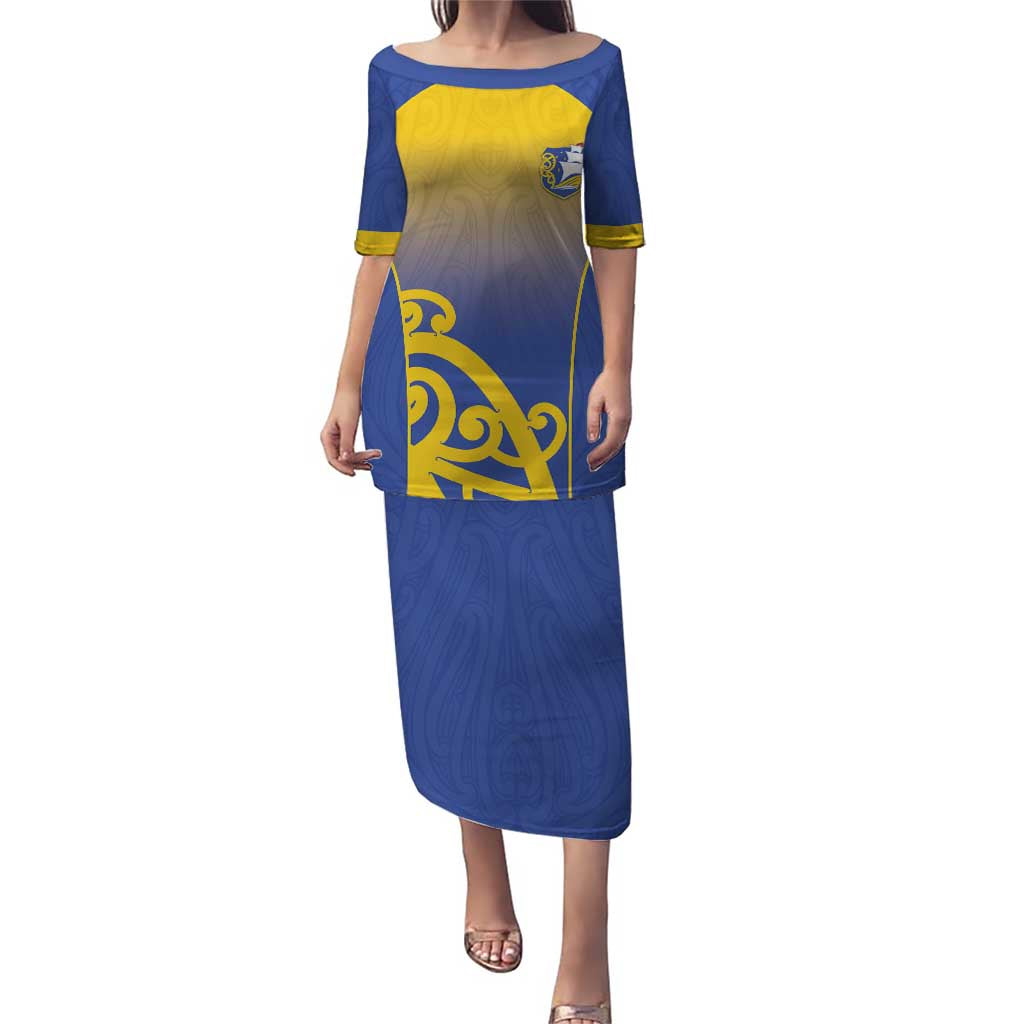 Custom James Cook High School Family Matching Puletasi and Hawaiian Shirt Maori Koru Pattern
