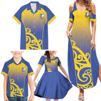 Custom James Cook High School Family Matching Summer Maxi Dress and Hawaiian Shirt Maori Koru Pattern LT05 - Polynesian Pride