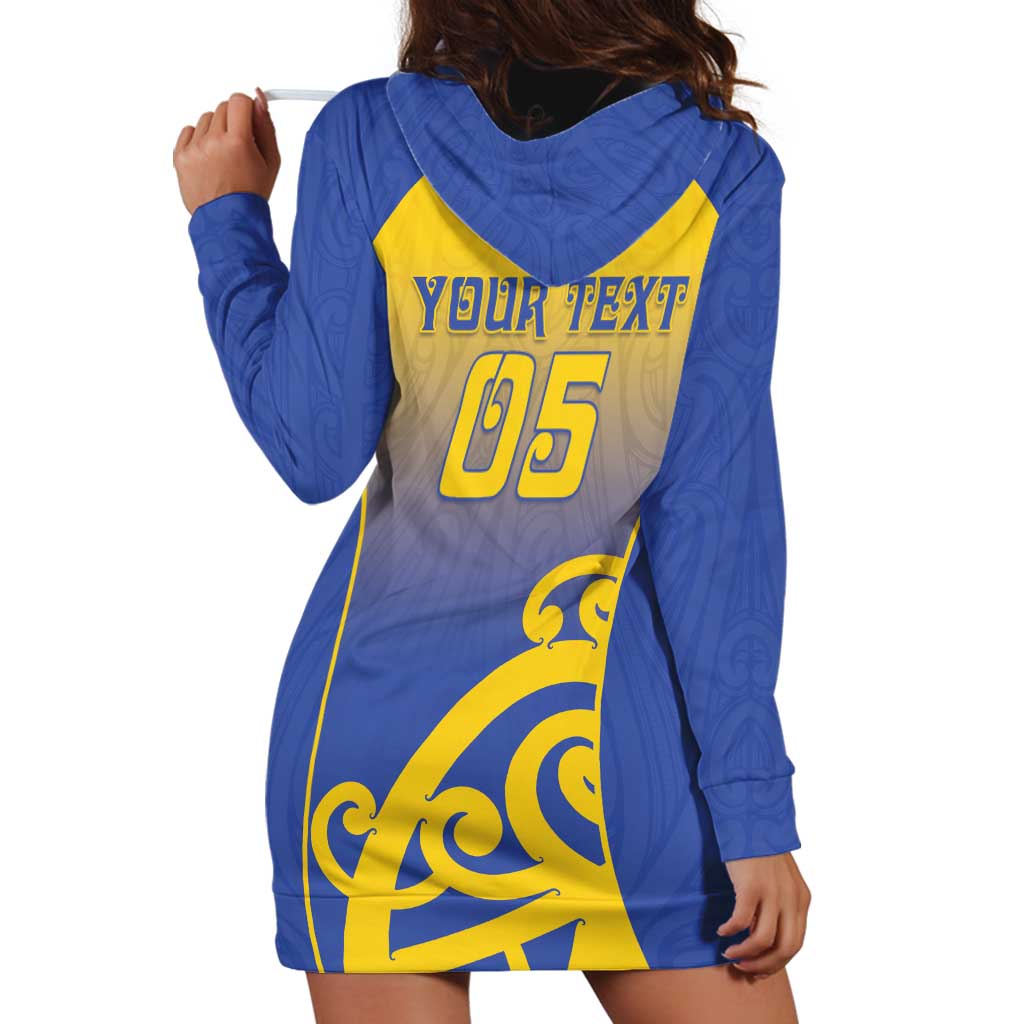 Custom James Cook High School Hoodie Dress Maori Koru Pattern
