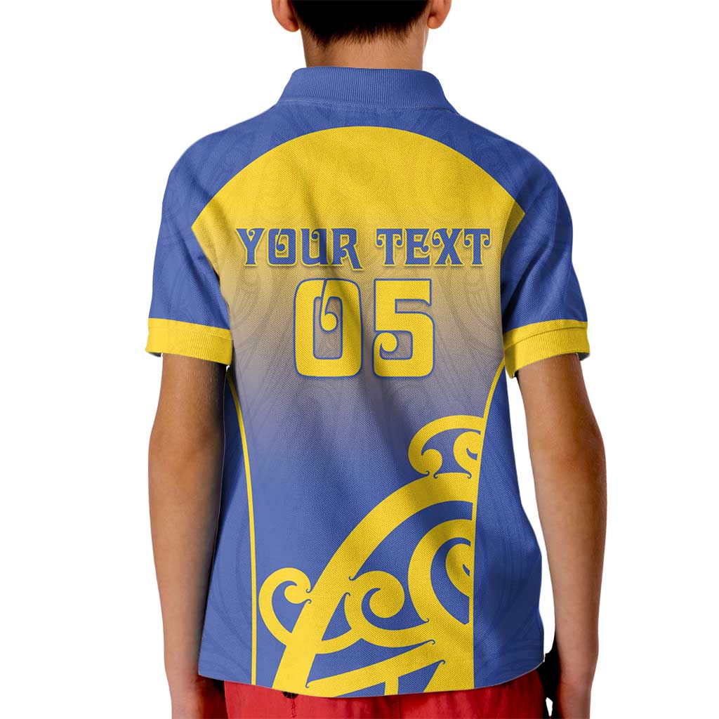Custom James Cook High School Kid Polo Shirt Maori Koru Pattern
