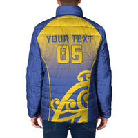 Custom James Cook High School Padded Jacket Maori Koru Pattern