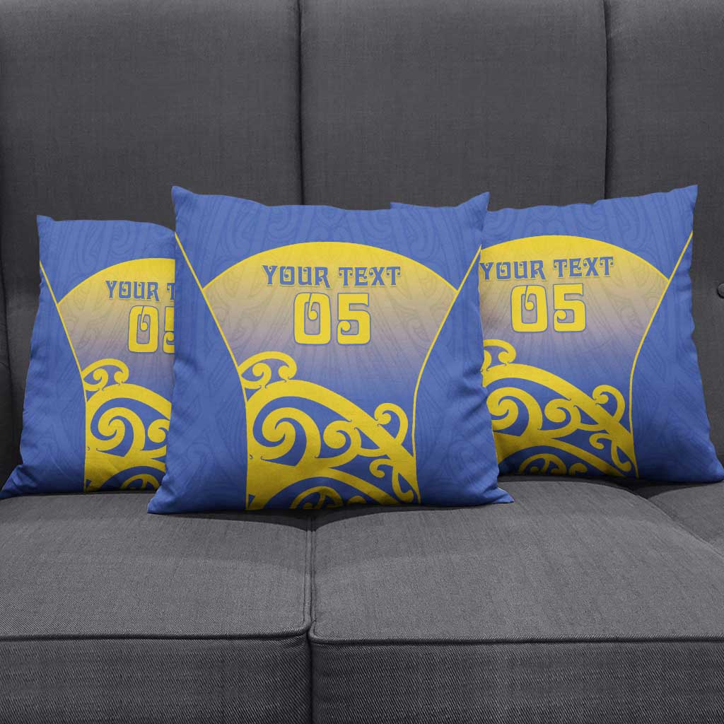 Custom James Cook High School Pillow Cover Maori Koru Pattern