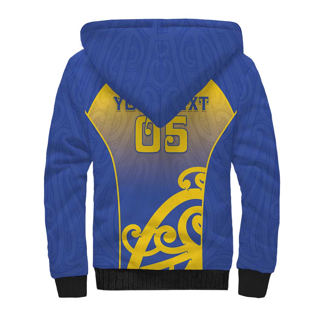 Custom James Cook High School Sherpa Hoodie Maori Koru Pattern
