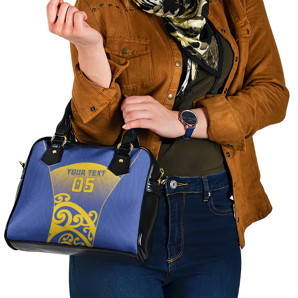 Custom James Cook High School Shoulder Handbag Maori Koru Pattern