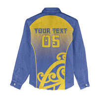 Custom James Cook High School Women Casual Shirt Maori Koru Pattern