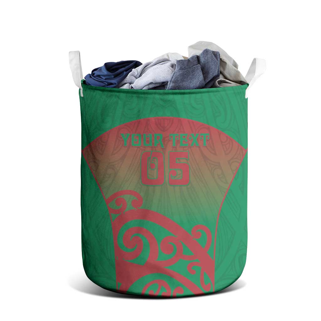 Custom Onehunga High School Laundry Basket Maori Koru Pattern