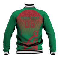 Custom Onehunga High School Baseball Jacket Maori Koru Pattern