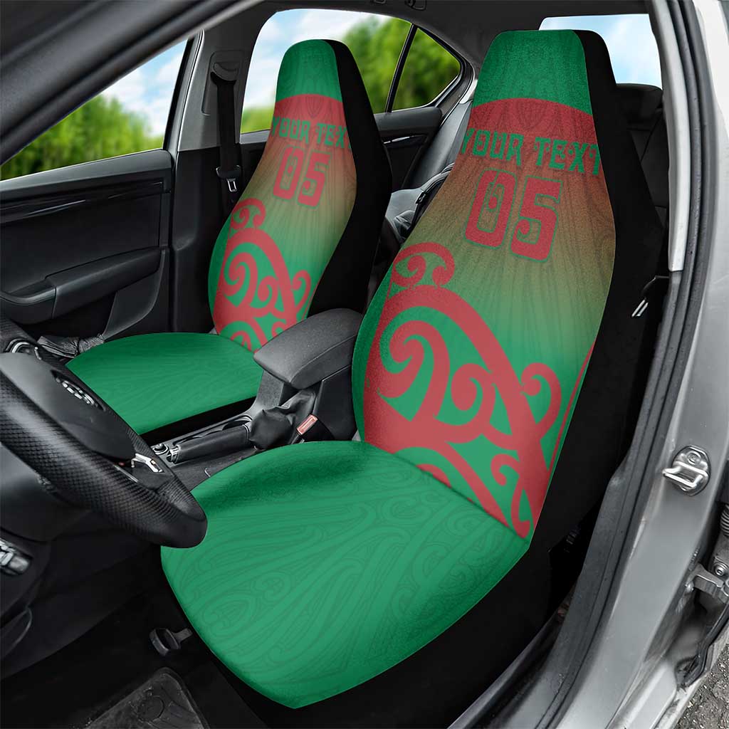 Custom Onehunga High School Car Seat Cover Maori Koru Pattern