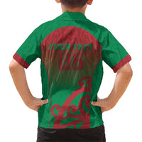Custom Onehunga High School Family Matching Off Shoulder Short Dress and Hawaiian Shirt Maori Koru Pattern