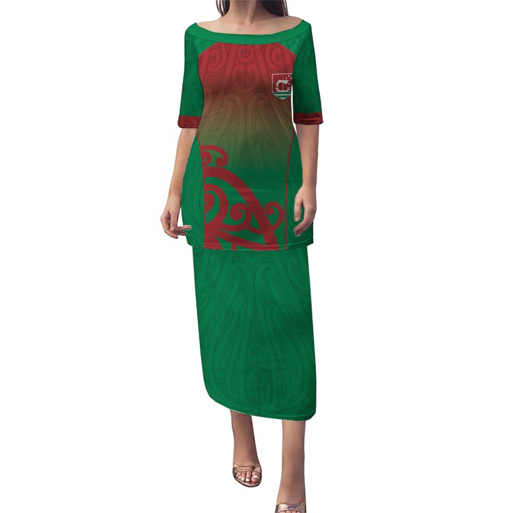 Custom Onehunga High School Family Matching Puletasi and Hawaiian Shirt Maori Koru Pattern