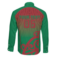 Custom Onehunga High School Family Matching Tank Maxi Dress and Hawaiian Shirt Maori Koru Pattern