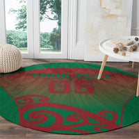 Custom Onehunga High School Round Carpet Maori Koru Pattern