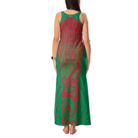 Custom Onehunga High School Tank Maxi Dress Maori Koru Pattern