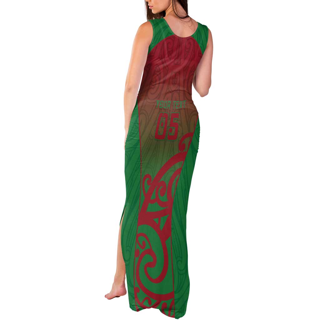 Custom Onehunga High School Tank Maxi Dress Maori Koru Pattern