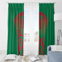 Custom Onehunga High School Window Curtain Maori Koru Pattern