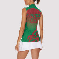 Custom Onehunga High School Women Sleeveless Polo Shirt Maori Koru Pattern LT05 - Polynesian Pride