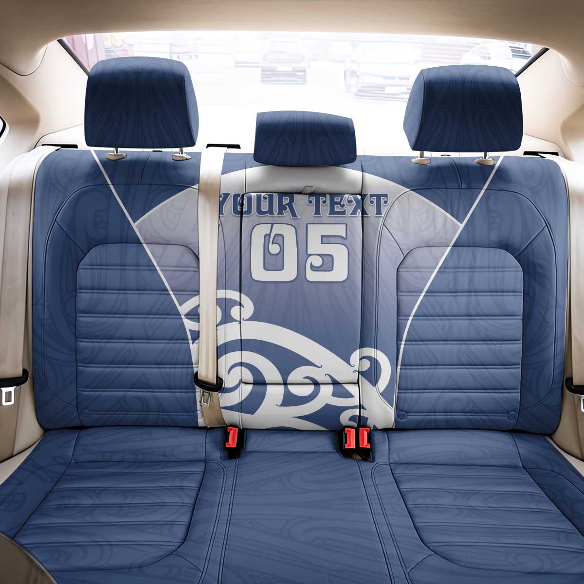 Custom New Zealand Aotea College Back Car Seat Cover Maori Koru Pattern LT05 - Polynesian Pride