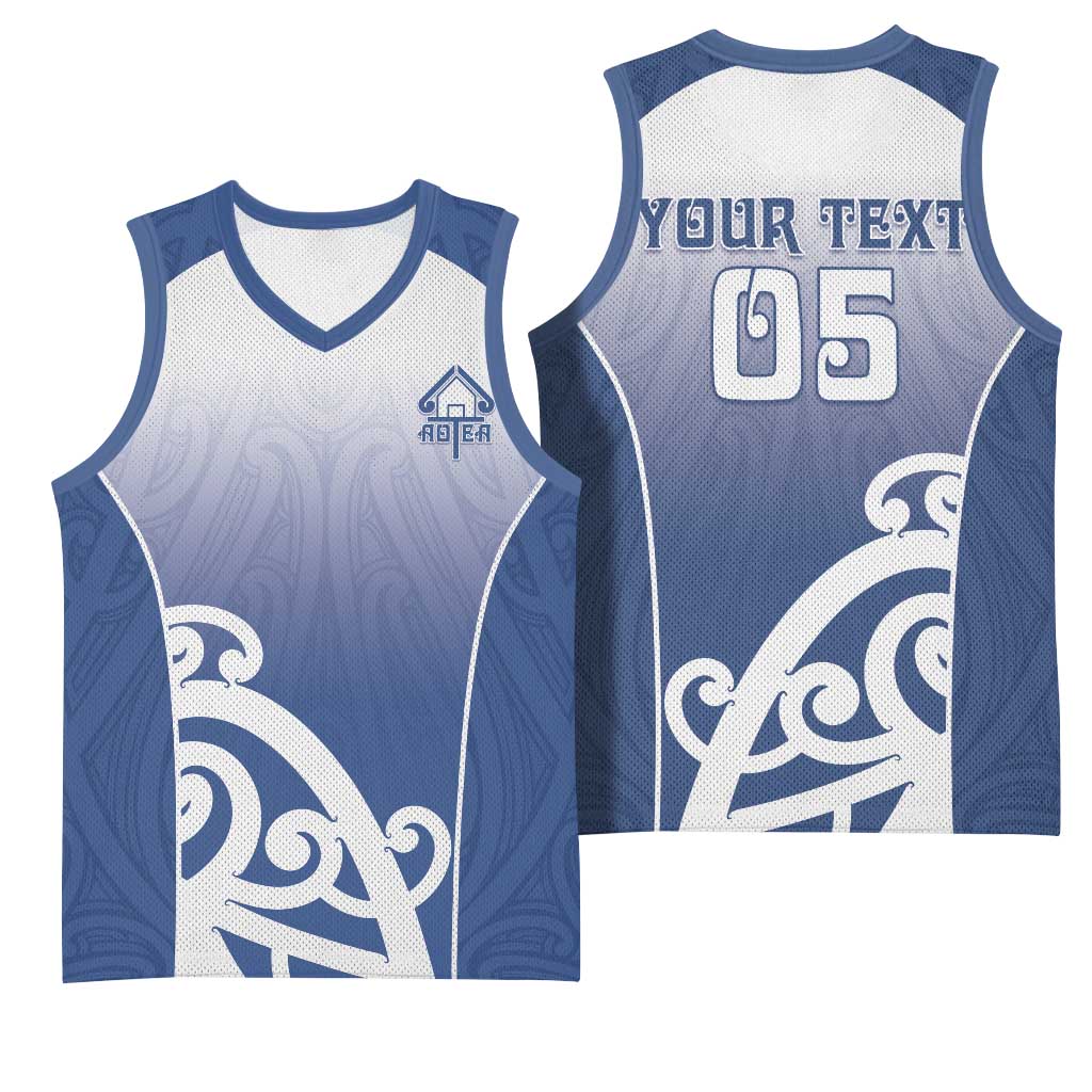 Custom New Zealand Aotea College Basketball Jersey Maori Koru Pattern