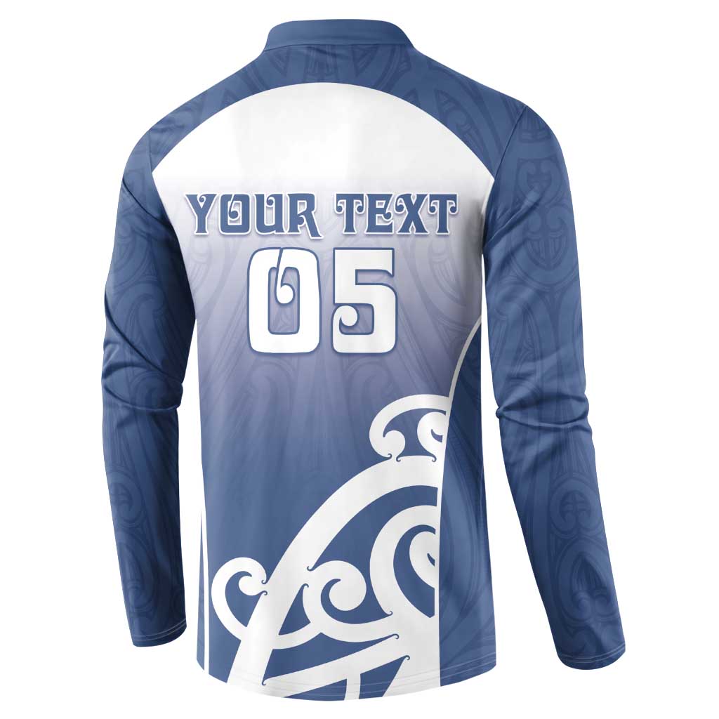 Custom New Zealand Aotea College Button Sweatshirt Maori Koru Pattern