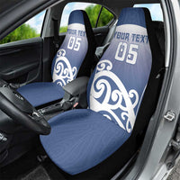 Custom New Zealand Aotea College Car Seat Cover Maori Koru Pattern