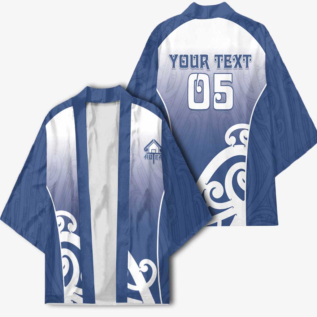 Custom New Zealand Aotea College Kimono Maori Koru Pattern