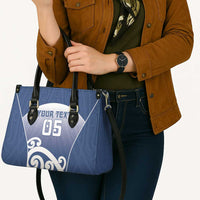 Custom New Zealand Aotea College Leather Bag Maori Koru Pattern