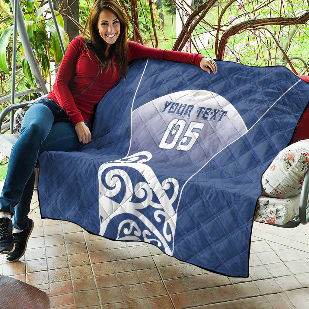 Custom New Zealand Aotea College Quilt Maori Koru Pattern